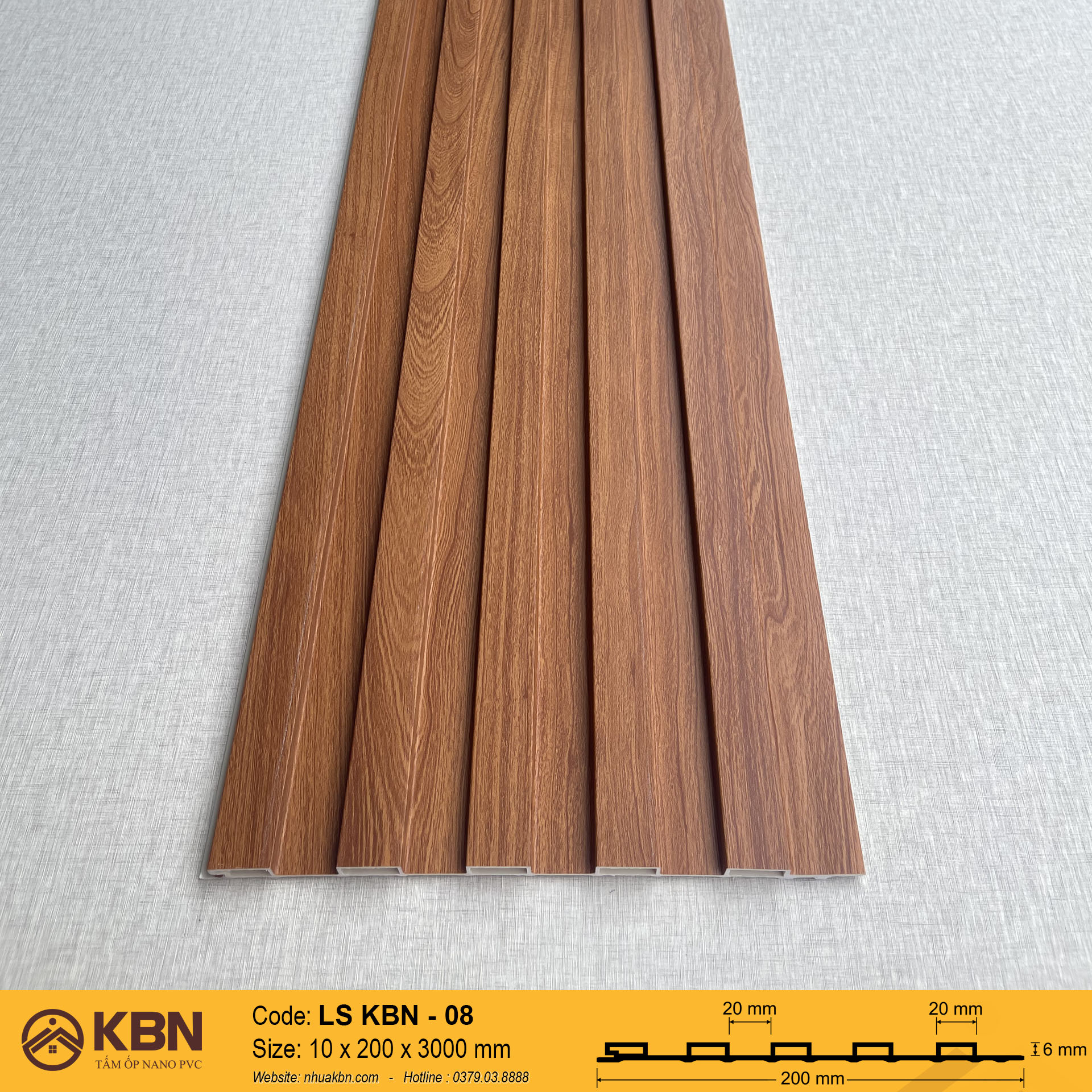 TẤM LAM SÓNG PVC 5 SÓNG VỪA KBN-08 – ỐP TƯỜNG & TRẦN TRANG TRÍ HIỆN ĐẠI - Ảnh 3