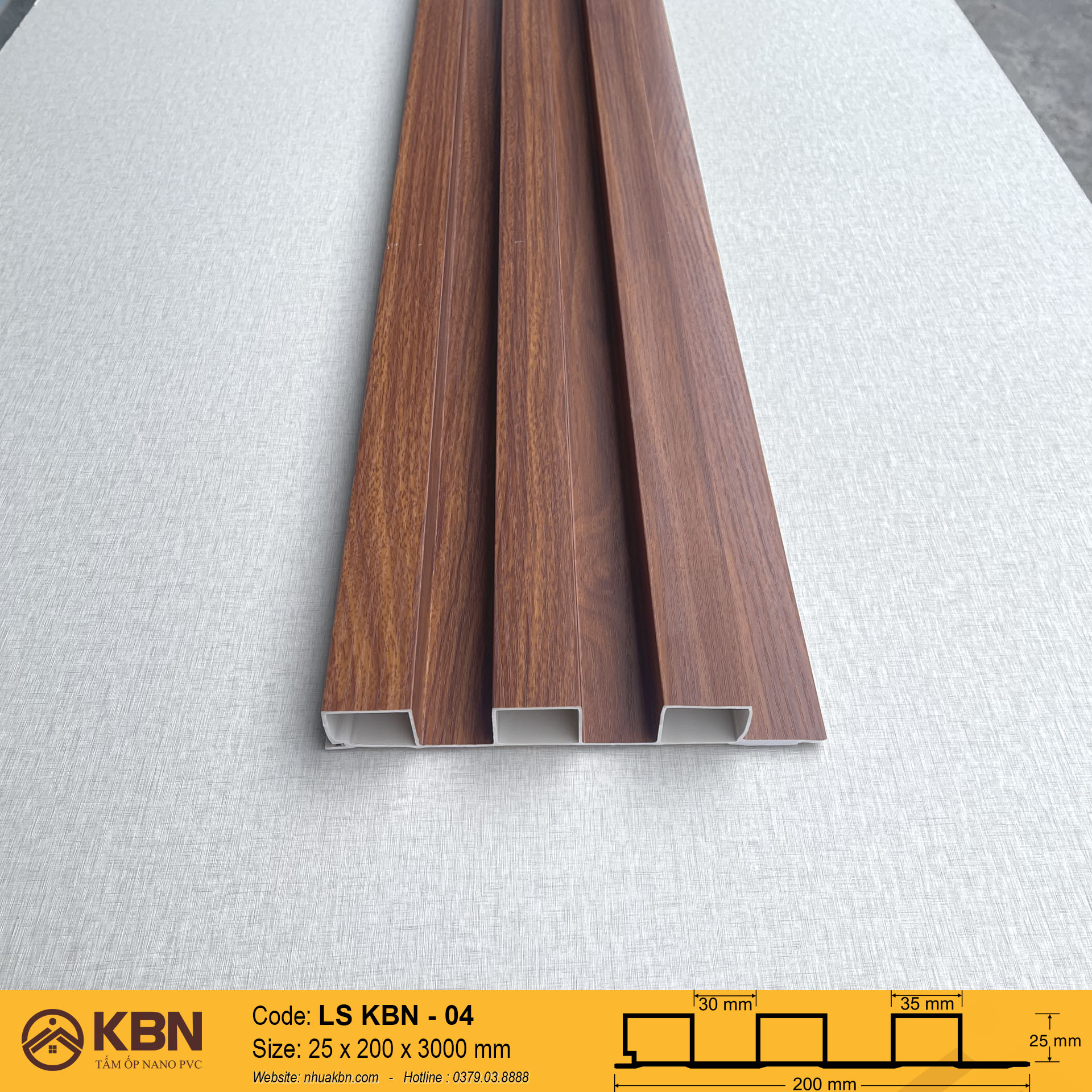 TẤM LAM SÓNG PVC 3 SÓNG CAO KBN-04 – ỐP TƯỜNG & TRẦN TRANG TRÍ HIỆN ĐẠI - Ảnh 3