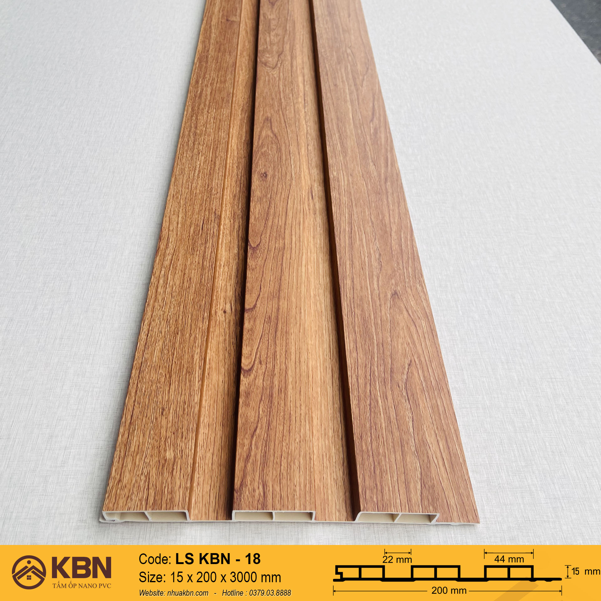 TẤM LAM SÓNG PVC 3 SÓNG THẤP KBN-15 – ỐP TƯỜNG & TRẦN TRANG TRÍ HIỆN ĐẠI - Ảnh 3