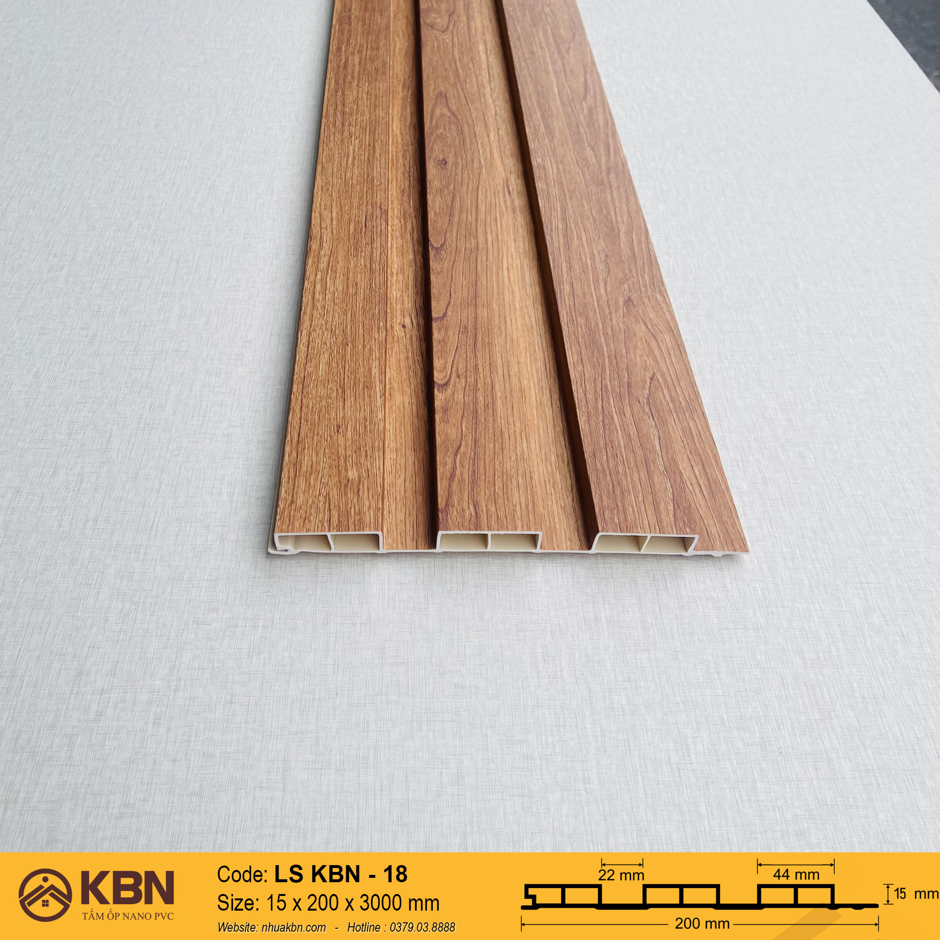 TẤM LAM SÓNG PVC 3 SÓNG THẤP KBN-18 – ỐP TƯỜNG & TRẦN TRANG TRÍ HIỆN ĐẠI - Ảnh 2