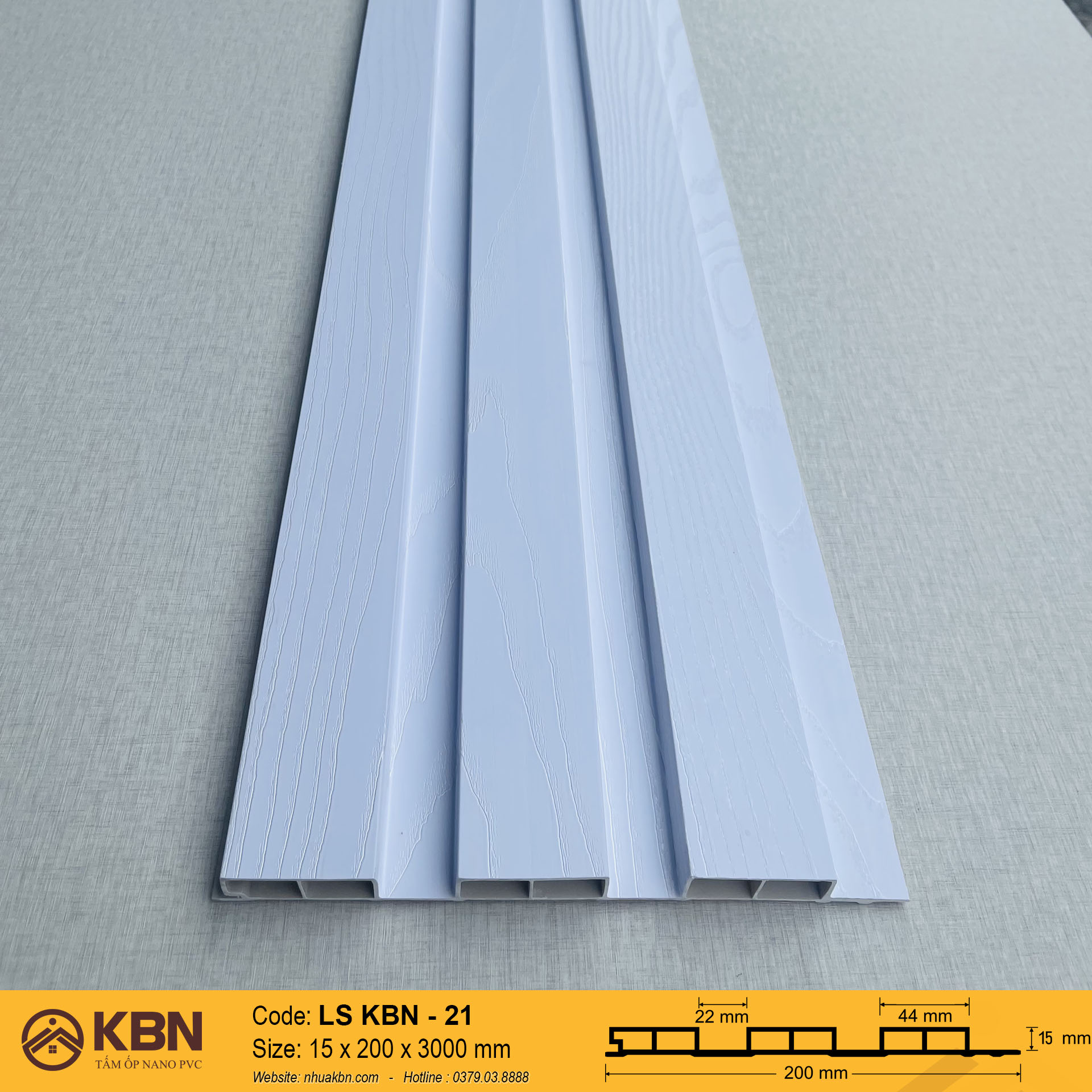 TẤM LAM SÓNG PVC 3 SÓNG THẤP KBN-21 – ỐP TƯỜNG & TRẦN TRANG TRÍ HIỆN ĐẠI - Ảnh 3