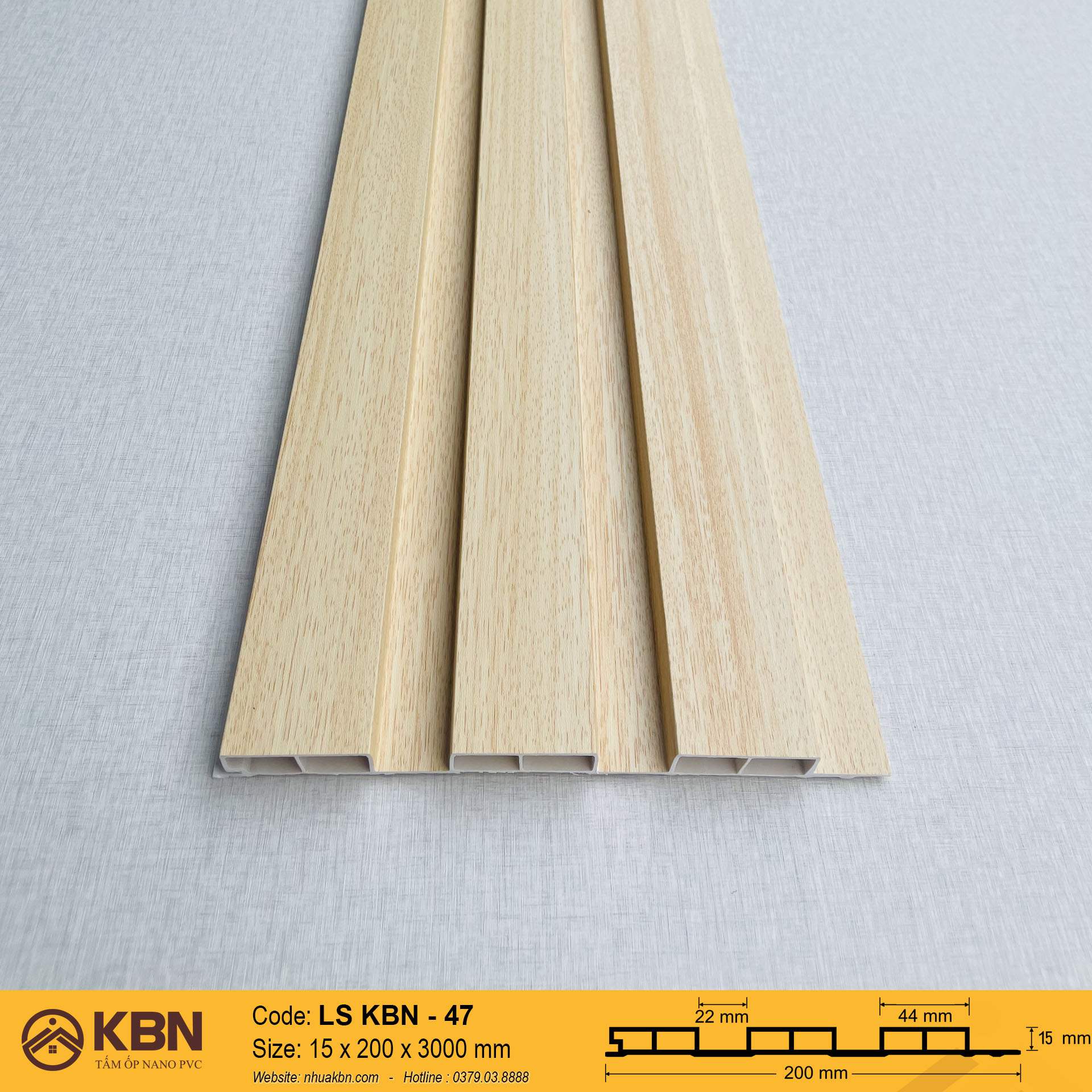 TẤM LAM SÓNG PVC 3 SÓNG THẤP KBN-47 – ỐP TƯỜNG & TRẦN TRANG TRÍ HIỆN ĐẠI - Ảnh 2